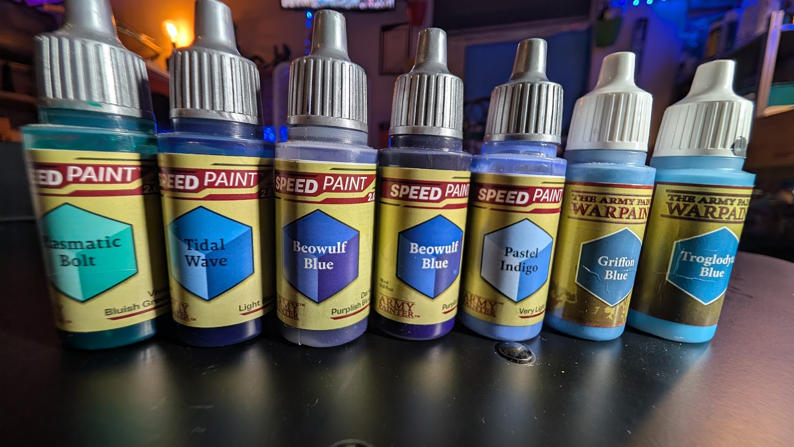 Miniature paint bottles